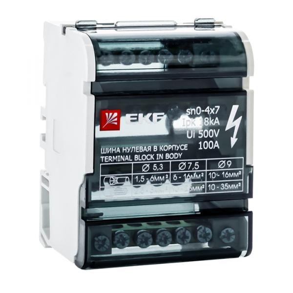 Шина нулевая 4х 7 125А в корпусе EKF'