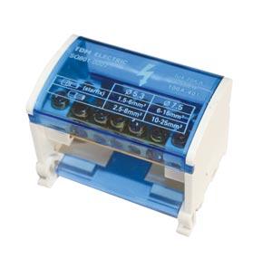 Шина нулевая 2х 7 гр.DIN 100А в корпусе TDM