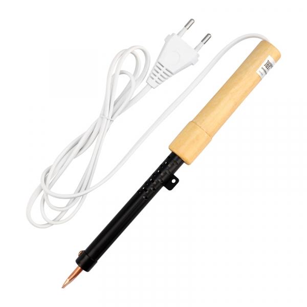 Электропаяльник REXANT 65Вт 220В ЭПСН ПД деревянная ручка  (12-0265) 12-0265