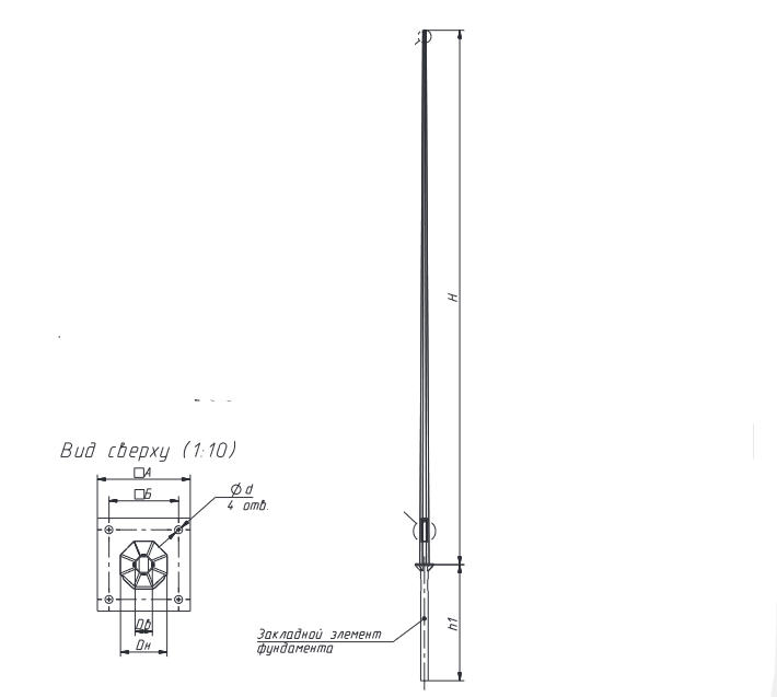 Опора НФГ-6,0-05-ц ТАНС.12.120.400 без метизов