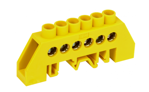 Шина PE "земля" в комб DIN-изол "Стойка" ШНИ-8х12-6-КС-Ж ИЭК