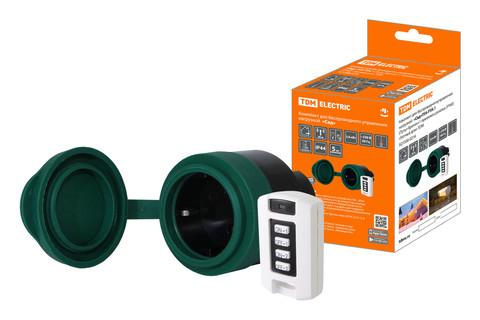 TDM  Умный Дом Комплект для беспроводного управления нагр. "Сад" ПУ6-Р3К.1 (Пульт+розетка IP44) SQ1508-0216