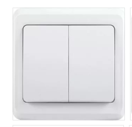 IEK  Вега  Белый Выключатель 2-клавишный 10А ВС10-2-0-ВБ